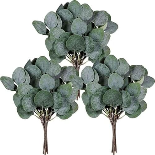5pcs DIY Willow Eucalyptus Green Plant Branches for Vase Floral Arrangements Centerpieces Bouquets Wedding Holiday Bride Decor