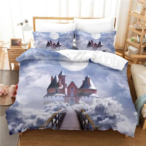 Beautiful Castle Bedding Set Duvet Cover Set 3d Bedding Digital Printing Bed Linen Queen Size Bedding Set Fashion Design