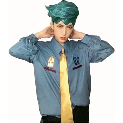 JoJos Bizarre Adventure Rohan Kishibe Cos Cosplay Costume Christmas Halloween costume shirt+tie (not pants)