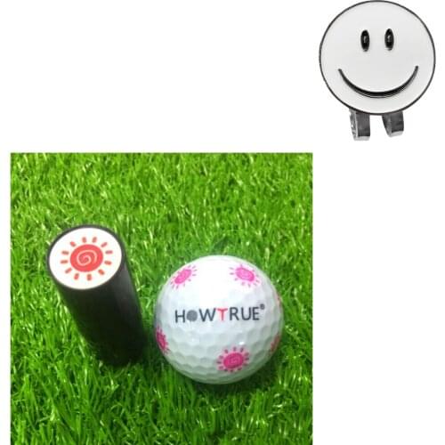 Face Golf Ball Marker with Magnetic Hat Clip Golf Ball Stamper Golfer Gift Accessories for Club Giveaways Prize Keepsake
