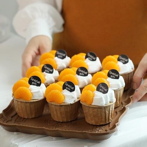 Simulation fruit cupcakes dessert table decoration cream dessert model gourmet photography photo props