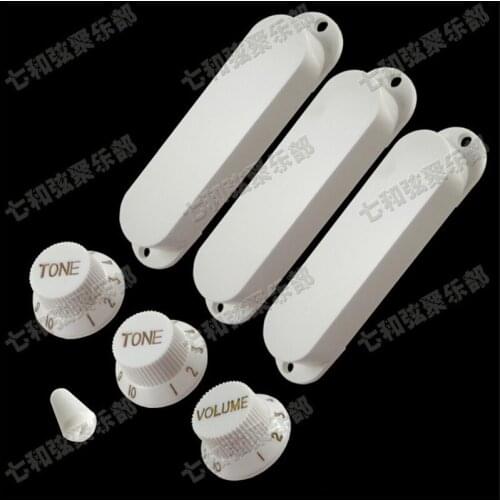 A set of Guitar Speed Control Knob Switch Tip Sealed Closed style Single coil Pickup Cover for Electric guitar parts accessories