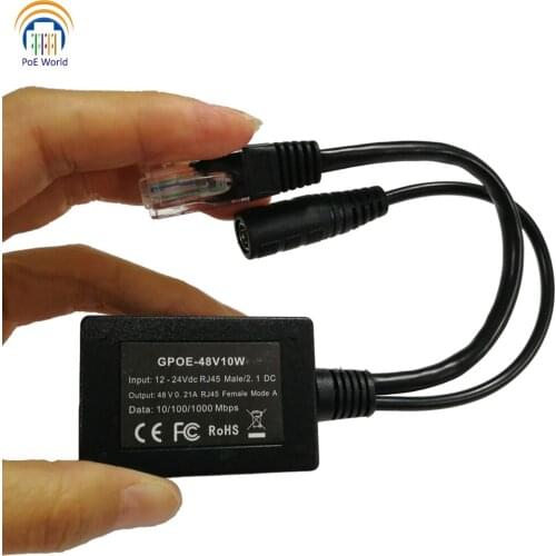 GAF48V10W Input 10-30V Gigabit Output 48Volts PoE Converter for any 802.3af or 48V devices and solar to PoE Conversion