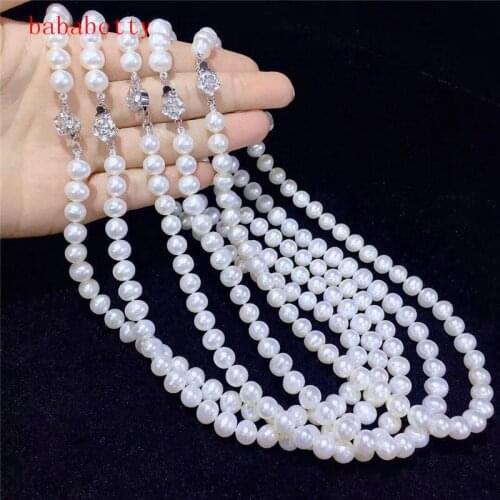 Natural Freshwater Pearl 8-9mm Fashion Simple Necklace