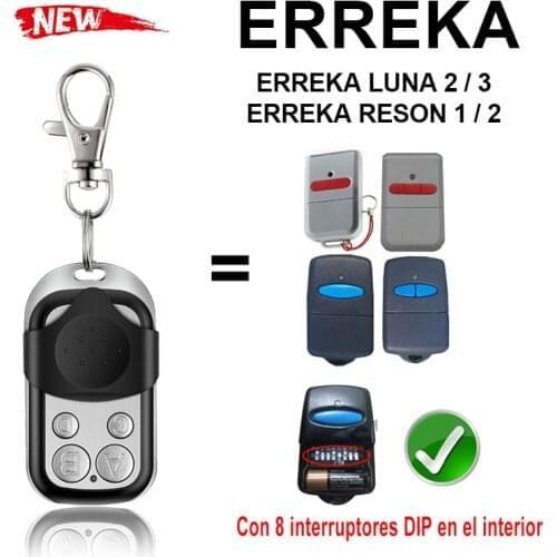 ERREKA Garage Control ERREKA LUNA 433.92MHz Fixed Code Door Remote Control ERREKA RESON Gate Command Transmitter Opener