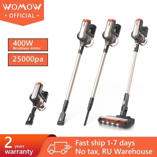 Womow Cordless Vacuum Cleaner 25000pa Power Suction Handheld Portable Stick Wireless Vacuum Cleaner Vertical W20 Home Vs Ilife