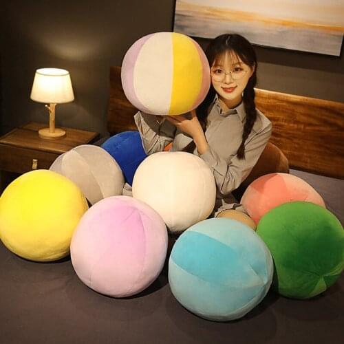 Nordic Style Rainbow Spherical Round Pillow Cushion Baby Comfort Toy Home Sofa Children Room Bay Window Home Decoration Gift