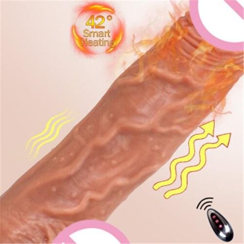 Realistic Penis Female masturbator Wireless Remote Telescopic Dildo Vibrator Vagina G spot vibrating Sex Toys For Women Big dick