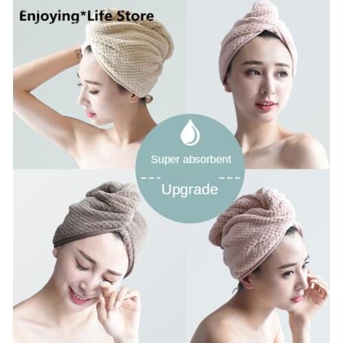 Bathroom Dry Hair Cap Super Absorbent Dry Hair Towel Thickening Wipe Hair Quick-drying Towel Shower Cap