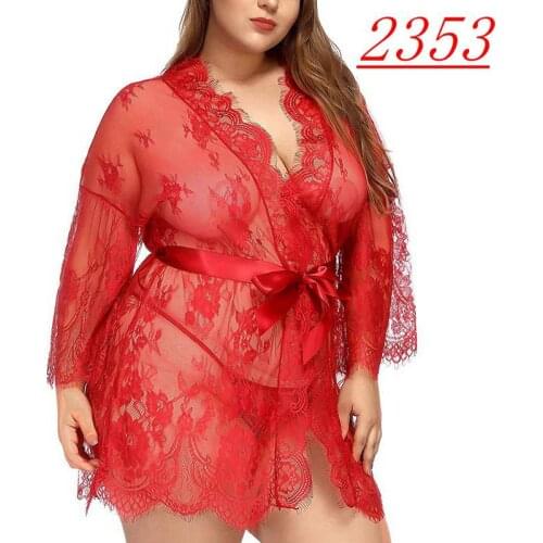 Silk robe Sexy Women Lingerie Robe Sleepwear Underwear Hot Lace Open Bra Erotic Teddy Sexy Costumes Nightwear Briefs lace robe