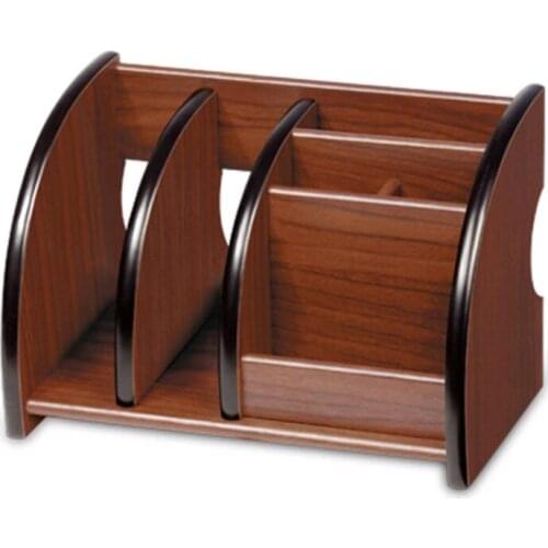 Fine Wool 6 Blocks Cherry Wood Parallel-Chord Holder Desktop Storage Box Finishing Storage Box