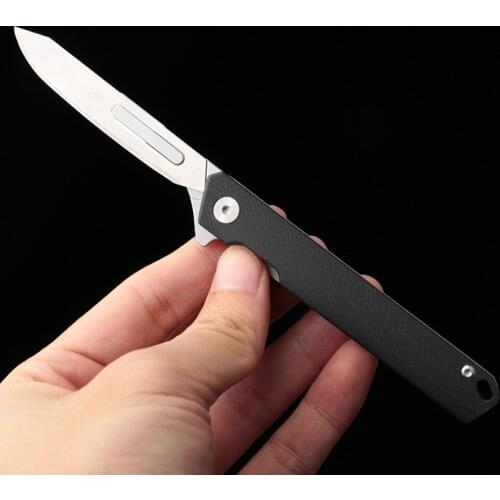 G10 Fast Open Folding Knife EDC High Hardness Tactical Outdoor Survival Camping Tool Self-defense Knife Mini Emergency Scalpel
