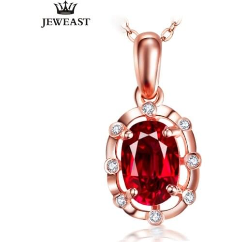 SLFD Natural ruby 18K Pure Gold Pendant Real AU 750 Solid Gold Upscale Trendy Classic Party Fine Jewelry Hot Sell New 2020