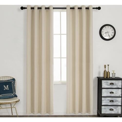 MERRYLIFE Thermal Insulated Grommet Blackout Curtain Decorative Window Panels Drapes for Bedroom* 1 Pair