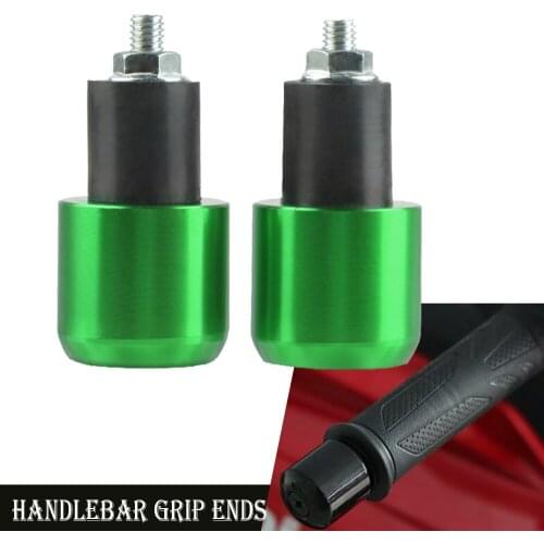 7/8'' 22mm Motorcycle Handle Bar End Weight Handlebar Grips Cap Anti Vibration Silder Plug For KAWASAKI