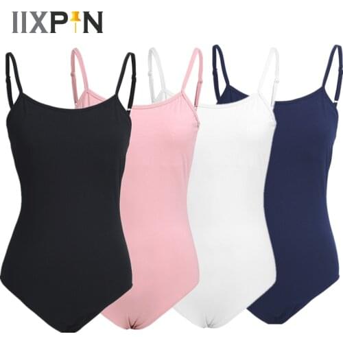 IIXPIN Women Ballet Dance Gymnastics Leotard Stretchy Spaghetti Shoulder Straps Ballet Leotard Dancewear Costumes Ballet Clothes