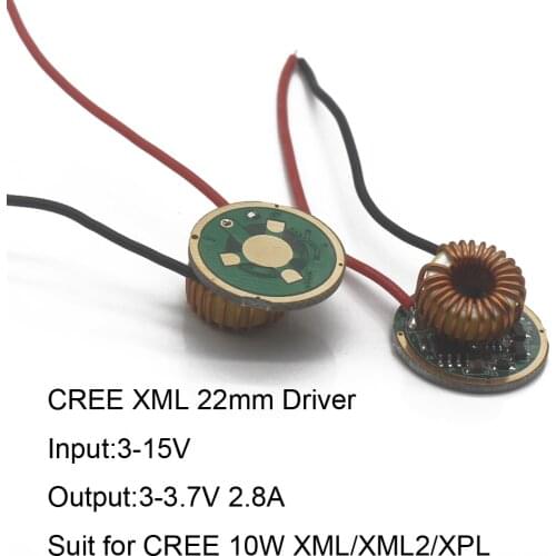 1PCS 5 Mode/1Mode Input 3V-15V dc 22mm LED Driver For Cree 10W T6 XML T6/U2 XM-L2/U2 LED Flashlight or 12V Battery Car Light