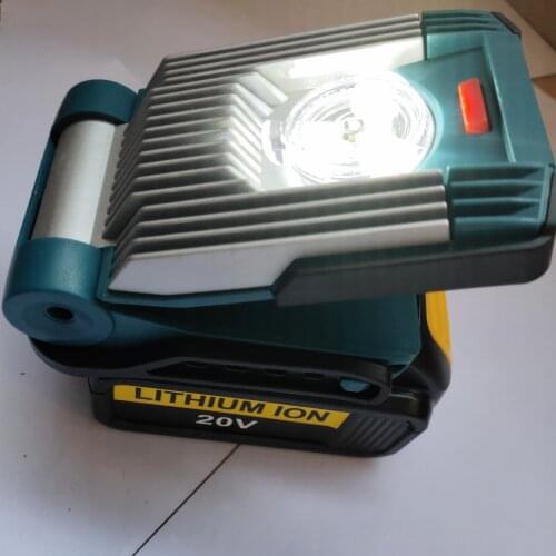 14.4V/18V Li-ion LED Work Light Flash Light Site Light Torches For Dewalt battery Electric Tool Home Construction free shipping