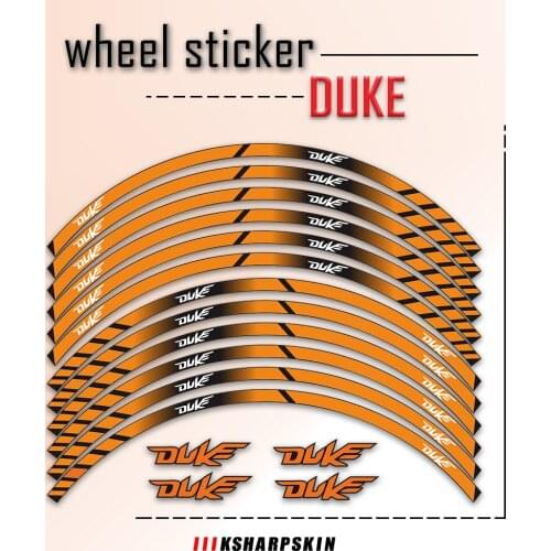 17 Inches High Quality Motorcycle Rim Stripes Stickers Reflective Waterproof Wheel hub Sticker For KTM DUKE390 DUKE125 DUKE250