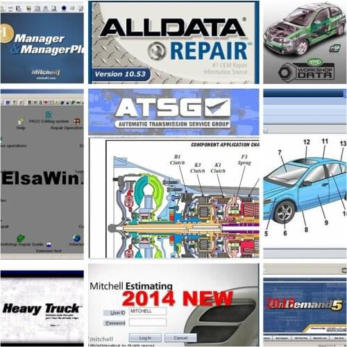 2021 High quality Alldata mit..ell on de..nd Techstream Software All data 10.53+m..chell on..mand 5+ElsaWin+Vivid+atsg+Heavy
