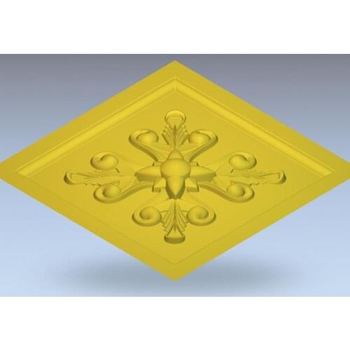 3d model relief for cnc in STL file format rosette_24