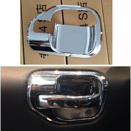 BBQ@FUKA Door Handle Bowls Sticker TRIM 4pcs Chrome ABS OVERLAYS Fit For Jeep Patriot 2011-2016