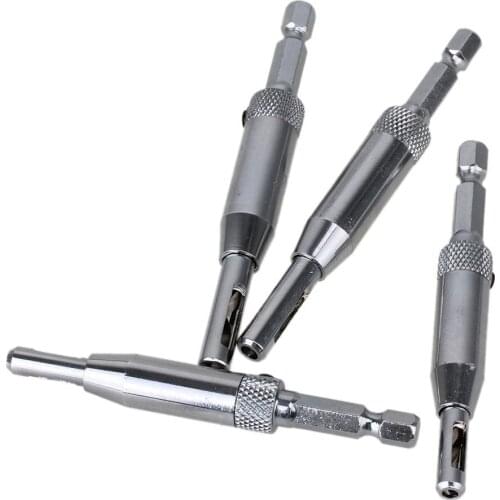4pcs/set Door Hinge Drill Bit Set Precisely Positioned For Woodworking, Hole Dilating Drill