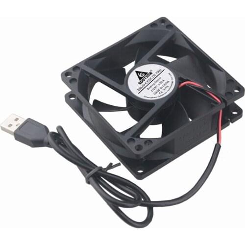 50 Pieces Gdstime 80*80*25mm DC 5V USB 80mm x 25mm 8025 8cm VGA Heatsink Computer Cooling Fan 80x80x25mm