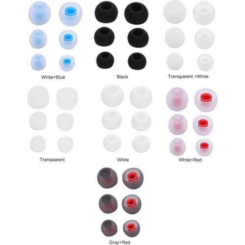 6pcs Wireless In Ear Earphone Soft Silicone Earpads Ear Sleeve Replacement for KZ LZ A4 DZ9 Headset