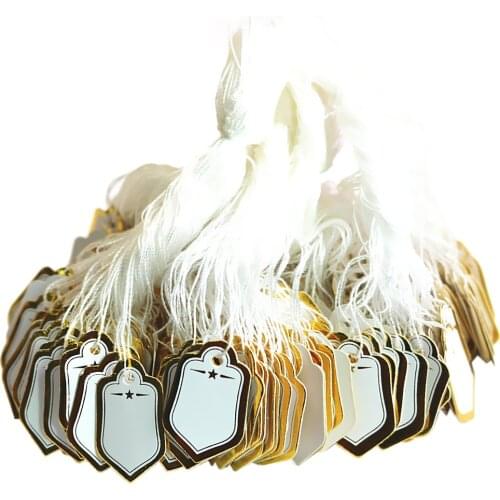 500pcs Retail Tied On String Label Jewelry Display Clothing Price Tags