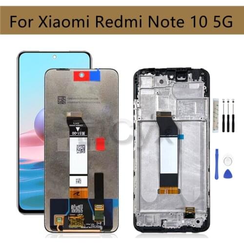 For Xiaomi Redmi note 10 5g lcd M2103K19G Display Touch Screen Digitizer Assembly Wiht Frame lcd Replacement Repair Parts 6.5"