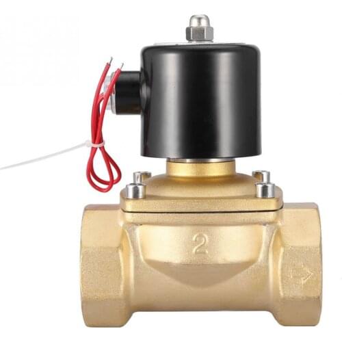 220V DN50 Solenoid Valve 2 Two Way Brass Electric Solenoid Valve Normally Closed 220VAC