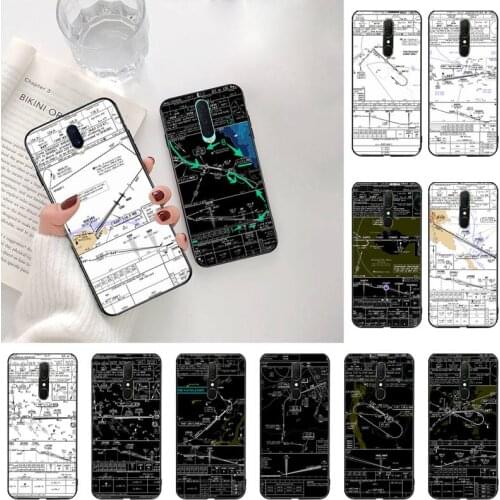 HPCHCJHM Aviation Chart DIY Luxury Phone Case For Oppo A5 A9 2020 Reno2 z Renoace 3pro Realme5Pro