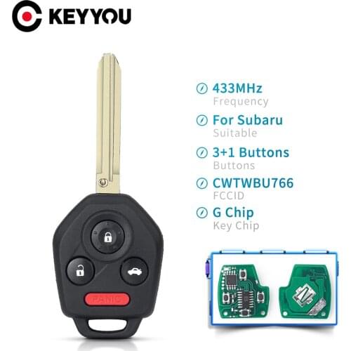 KEYYOU Remote Car Key For Subaru WRX STI Forester Impreza XV Crosstrek 2013 2014 2015 2016 2017 2018 433MHz G CHIP CWTWBU766