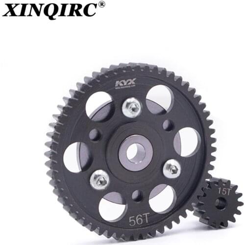KYX Racing Hard Steel Heavy Duty 56T/15T Spur Gear set for RC Crawler Car Axial Wraith SCX10 Gearbox