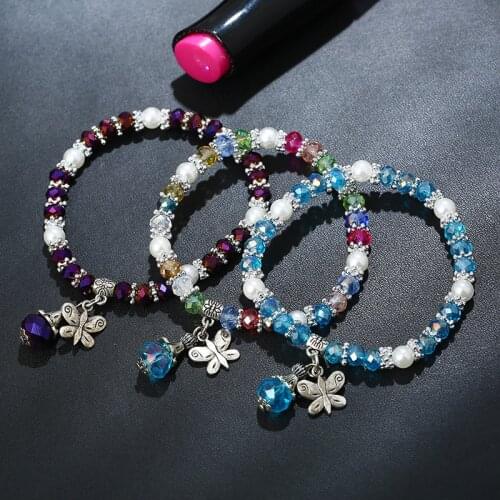 Hot selling ladies DIY hand jewelry accessories fashion wild colorful crystal bracelets for women clothing accessories jewelry