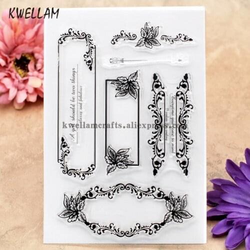Leaves Flowers LABEL Scrapbook DIY photo cards rubber stamp clear stamp transparent stamp 10x15cm KW8012039