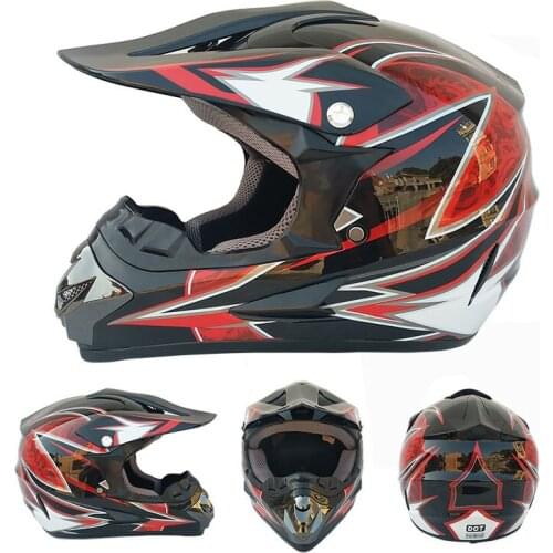 Send 3 pieces gift Off-road Motorcycle Helmet DOT Motocross Professional Motorbike Dirt Bike Full Face Moto Helm Casco