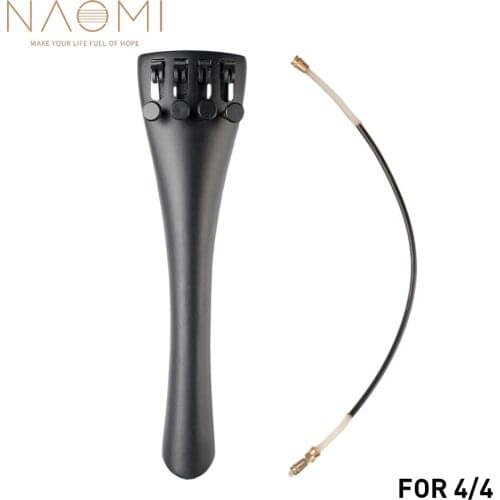 NAOMI 4/4 Cello Tailpiece W/ Tailgut Tailcord 4 Fine Tuners Aluminum Alloy For 4/4 Cello Violin Family Parts Accessories New