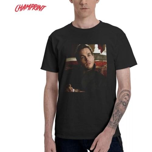 Novelty Kai Parker The Vampire Diaries T-Shirt Men Round Neck Cotton T Shirt Short Sleeve Tee Shirt Printed Clothing