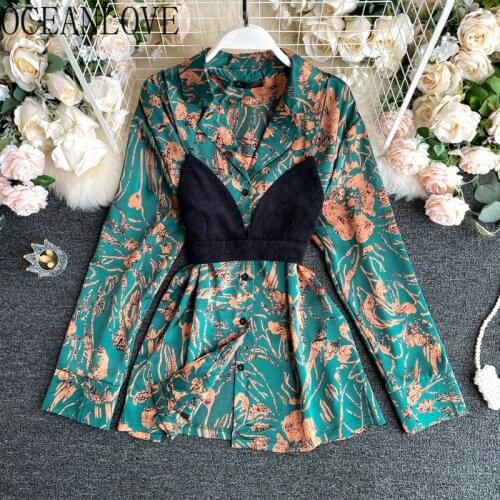 Oceanlove Printed Blouses