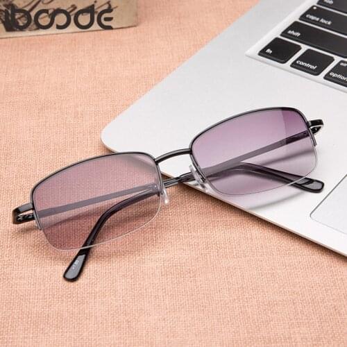 Iboode Men Business Sun Reading Glasses Alloy Shades Sunglasses Prebyopia Spectacles Driving Eyeglasses Eyewear For Male Female