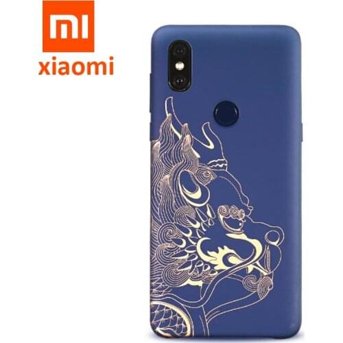 Original Xiaomi mi Mix 3 (4g version) case PC hard Phone case Official blue XIE ZHI pattern for xiaomi mi mix3 mix 3 cover shell