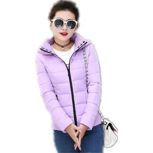 Autumn Winter Jacket Women Parkas For Coat Fashion Female Down Jacket Hooded Slim Coat 2018 New Winter Warm Coat Femme Q896