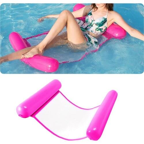 Beach Water Hammock Recliner Inflatable Floating Swimming Mattress Swimming Ring Pool Party Toy Lounge Bed For Swimming Summer