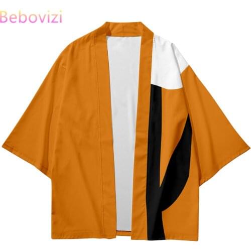 Simple and Casual Solid Color Beach Japanese Style Kimono Streetwear Men Women Cardigan Cosplay Haori Yukata Harajuku Tops Robe