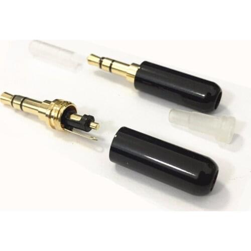 Headphone 3.5mm Jack Plug Audio Connector Laser Carving Stereo Headset RAC 3.5 with tail tube protective sleeve