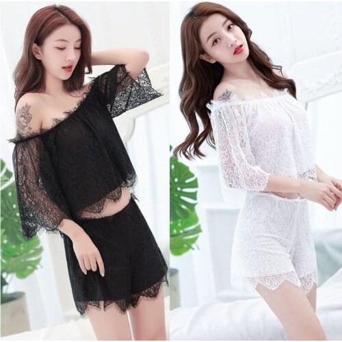 Sexy lingerie sets hot women Exotic Apparel lingerie black white nightgown intimates sex products sexy costumes porno robe