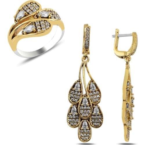 Silver 925 Sterling Zircon Cubic Zirconia Authentic Set