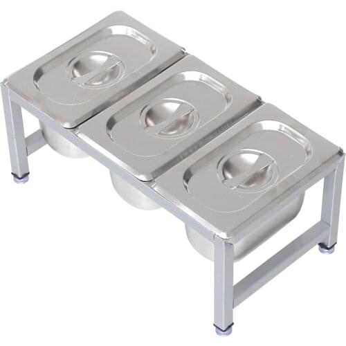 1/6 stainless steel serving pots 1/9 seasoning rack tea shop jam box grid seasoning rack grid